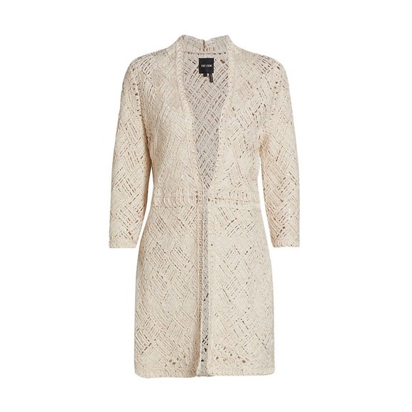 NIC+ZOE Sweaters - New NIC ZOE Hummingbird Knit Jacket Cardigan Open Front Gold Ivory Womens XS